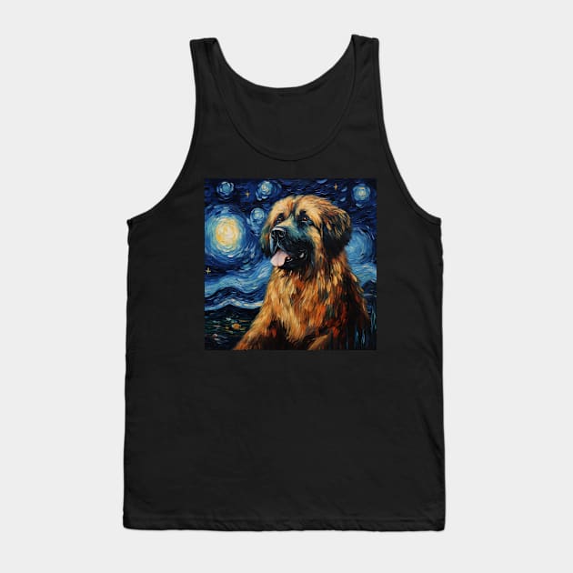 Leonberger Starry Night Tank Top by NatashaCuteShop